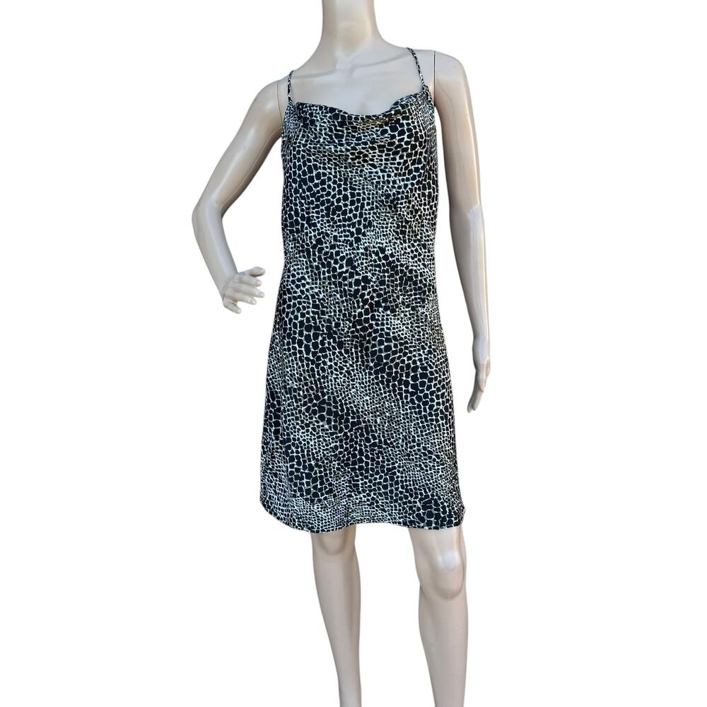 Topshop Animal Print Cowl Neck Slip Dress 10